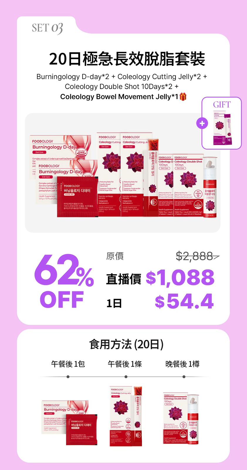 FOODOLOGY官方食用方法⭐ - 20日極急長效脫脂套裝
